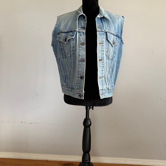 Distressed "Male" Denim Vest - Picture 10 of 10